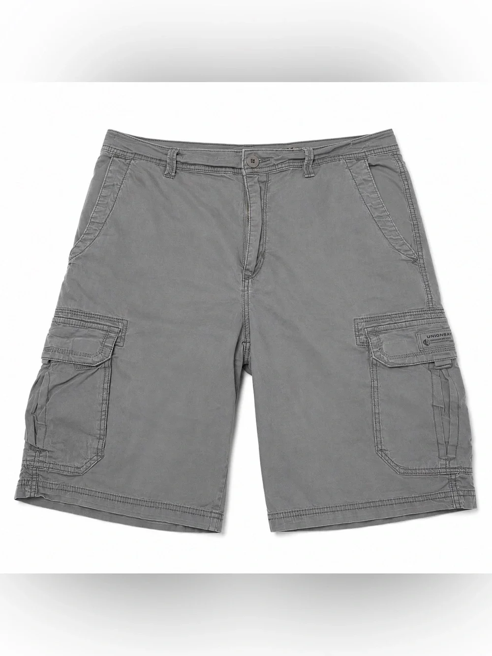 Y2K UNIONBAY Men’s Size 36 Gray Cargo Shorts Baggy Skater Utility Streetwear